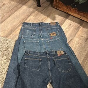 Wrangler Men's Blue Denim Jeans